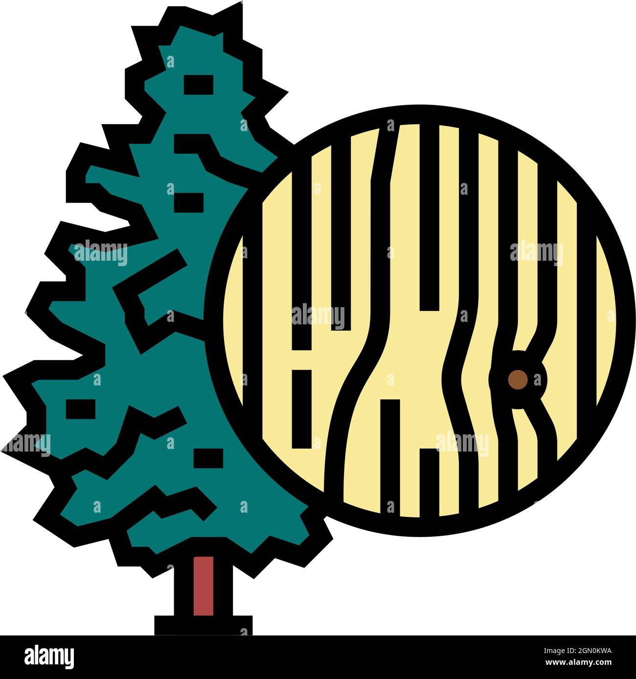 spruce wood color icon vector illustration Stock Vector Image & Art - Alamy