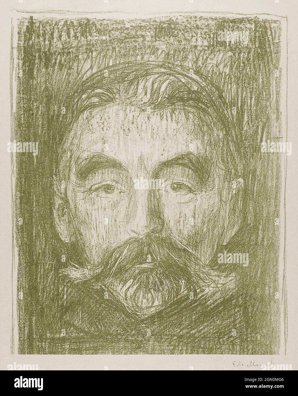 Stéphane Mallarmé (1897) by Edvard Munch. Stock Photo