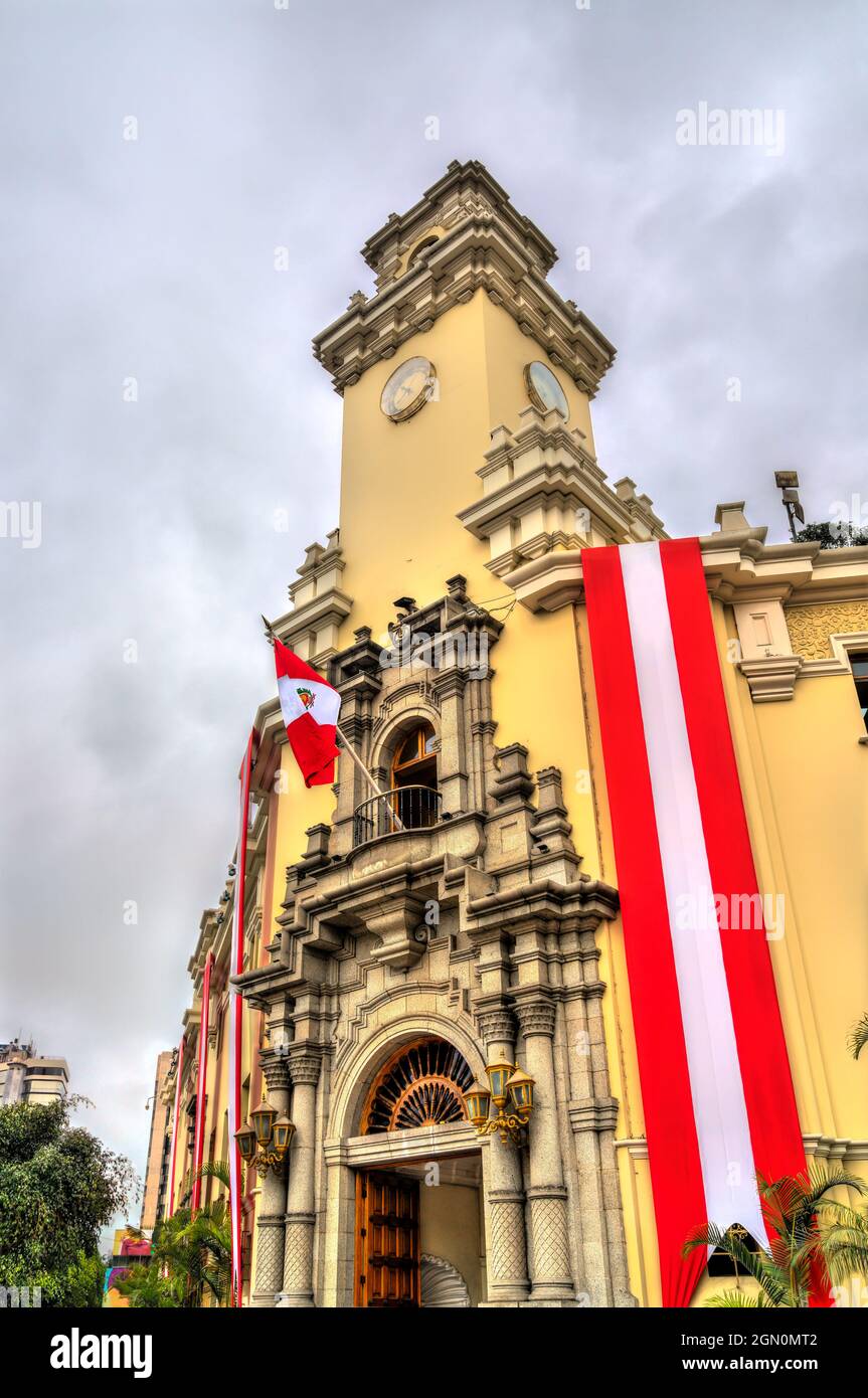 Miraflores City Hall in Lima, Peru Stock Photo