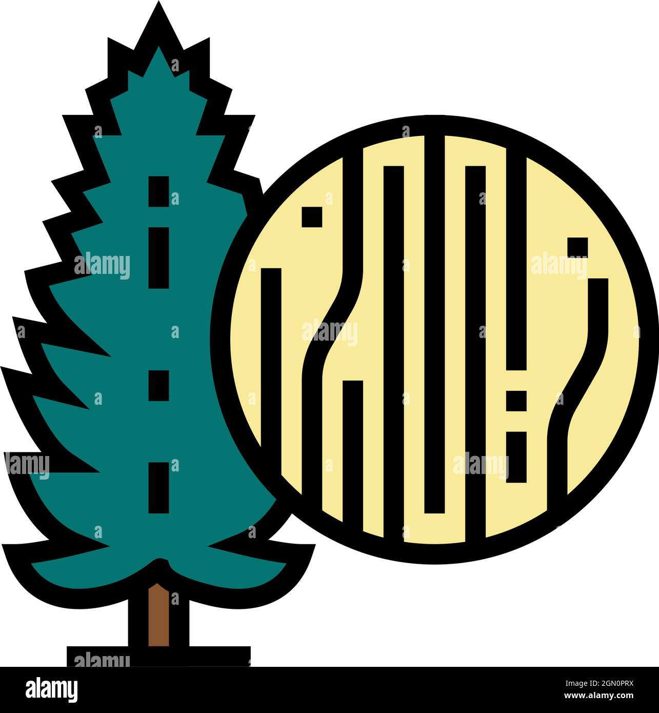 pine wood color icon vector illustration Stock Vector Image & Art - Alamy