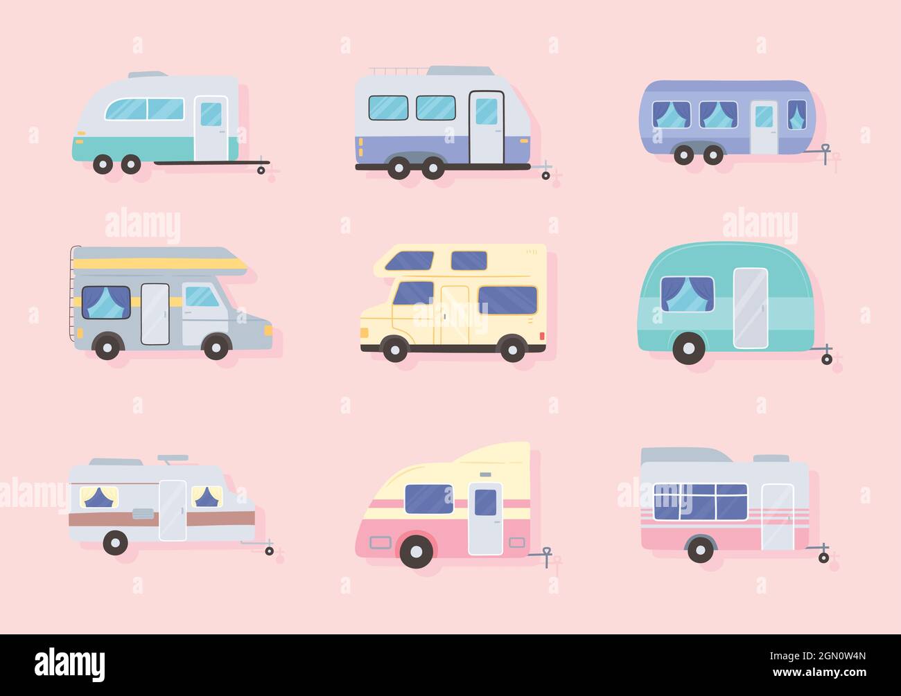 campers cars and trailer Stock Vector Image & Art - Alamy