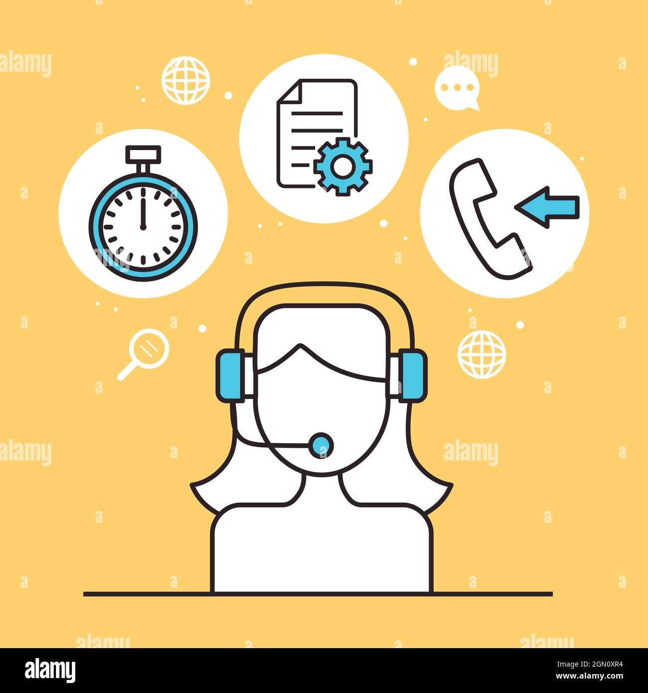 operator customer service Stock Vector Image & Art - Alamy
