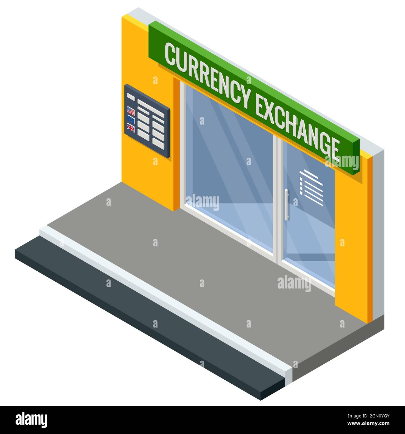 Flat Bank Information Board With Different Flags And Currency For Buy Or Sell Foreign Currency Exchange Rates Currency Exchange Rate On Digital Led Stock Vector Image Art Alamy