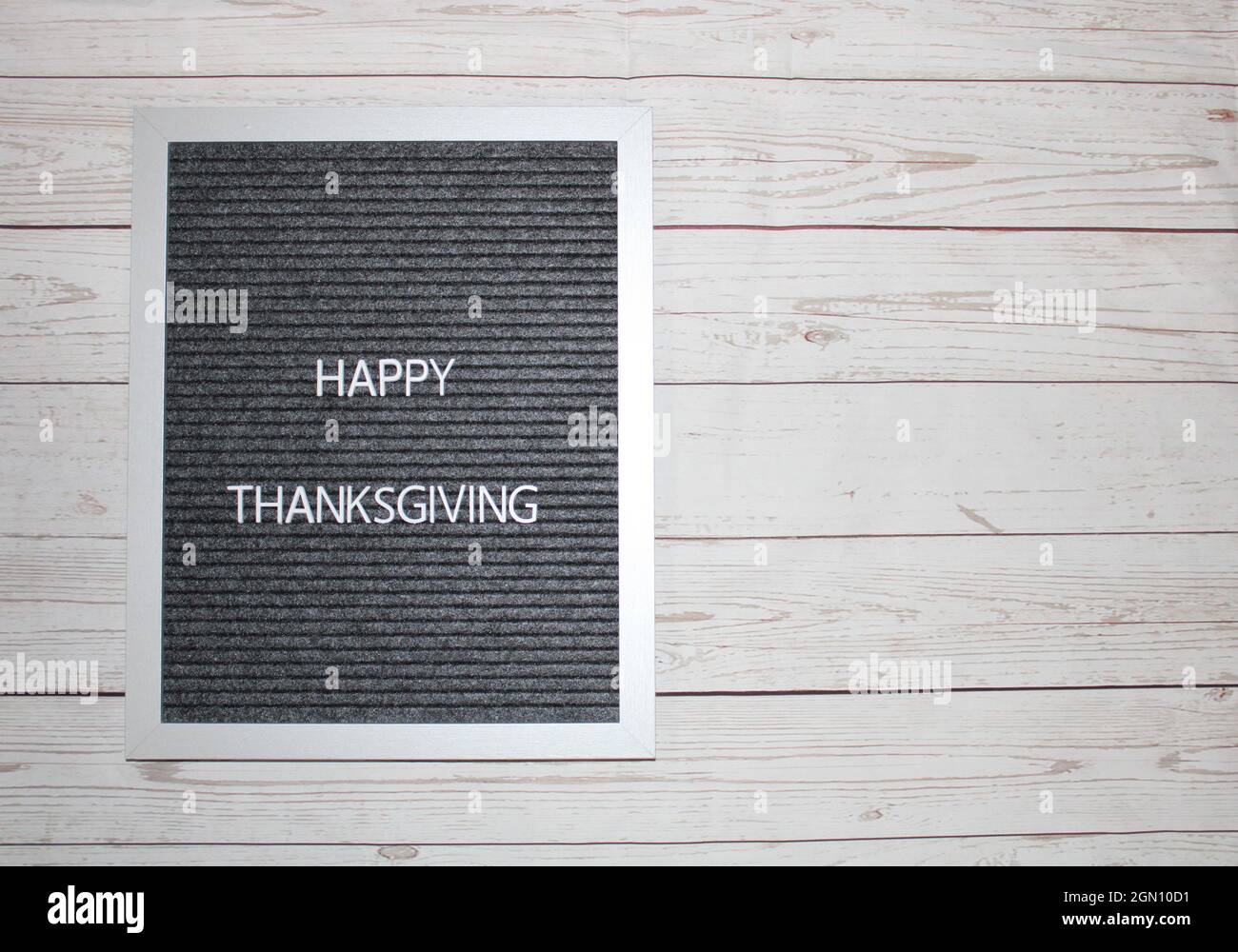 Happy Thanksgiving with negative space. Stock Photo
