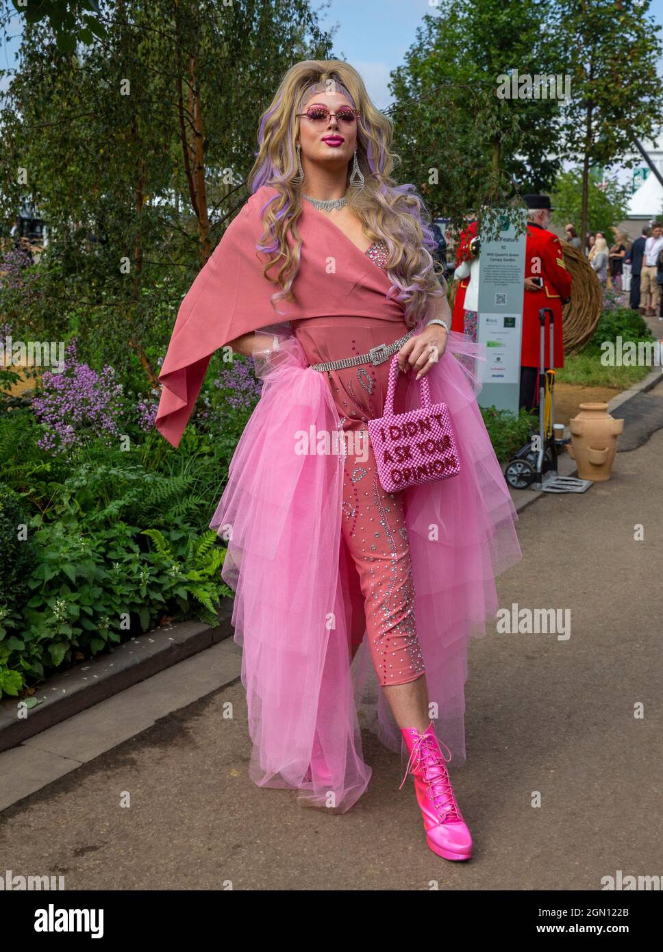 Drag Queen Daisy Desire, The Drag Gardener, at the RHS Chelsea Flower