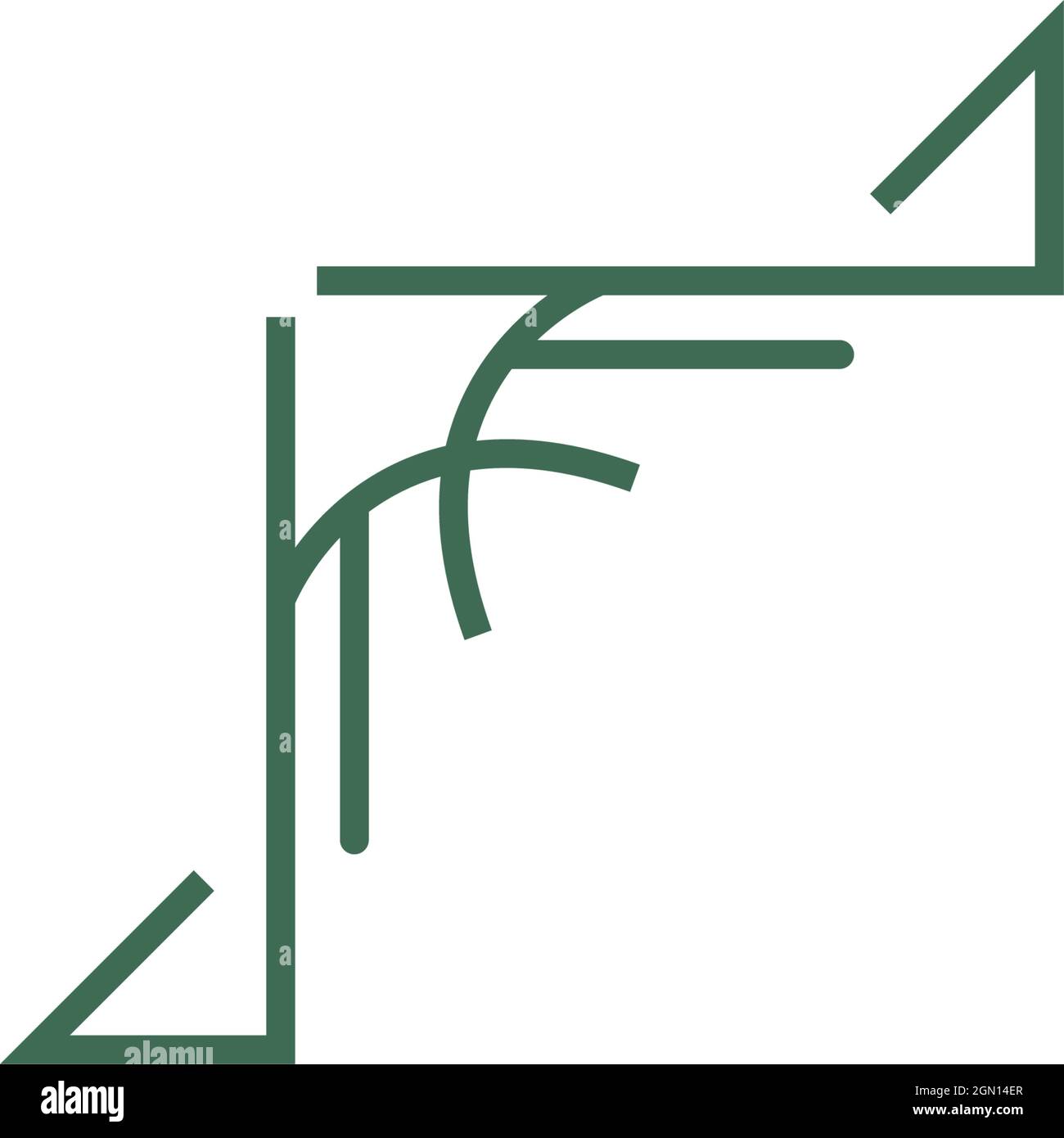 Corner border, ornament icon design template vector Stock Vector