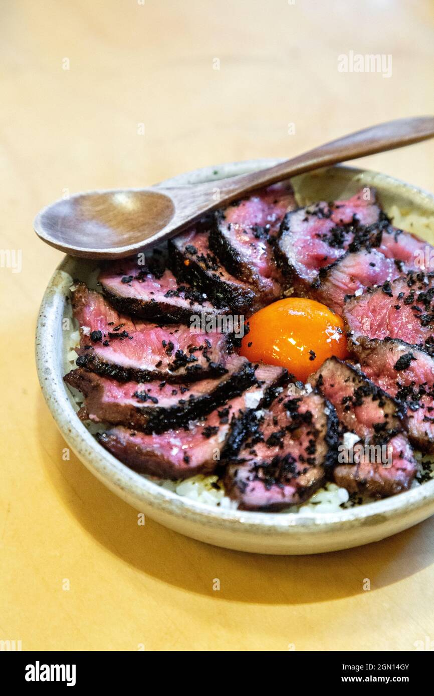 40 day aged Beef at BAO Borough Taiwnese restaurant in Borough Market