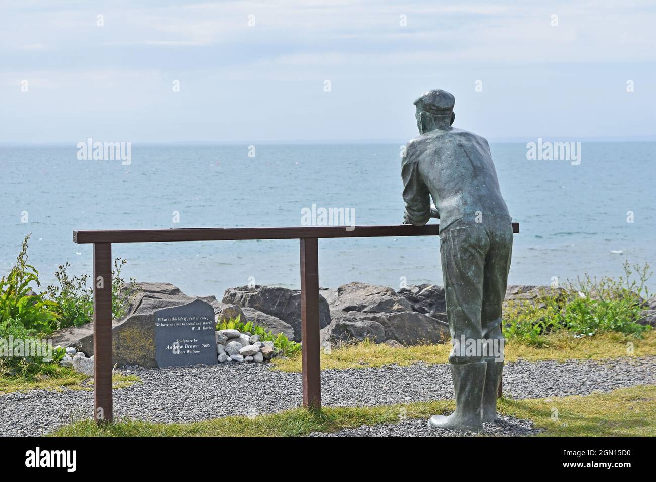 Fisherman Sculpture at Port William, Scotland Stock Photo