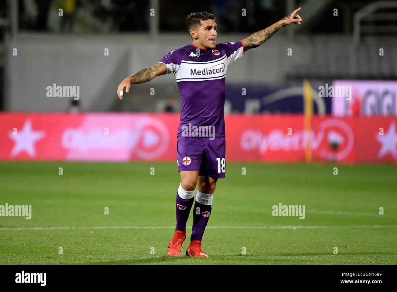 Firenze, Italy. 21st Sep, 2021. Lucas Torreira of ACF Fiorentina reacts  during the Serie A 2021/2022 football match between ACF Fiorentina and FC  Internazionale at Artemio Franchi stadium in Florence (Italy), September