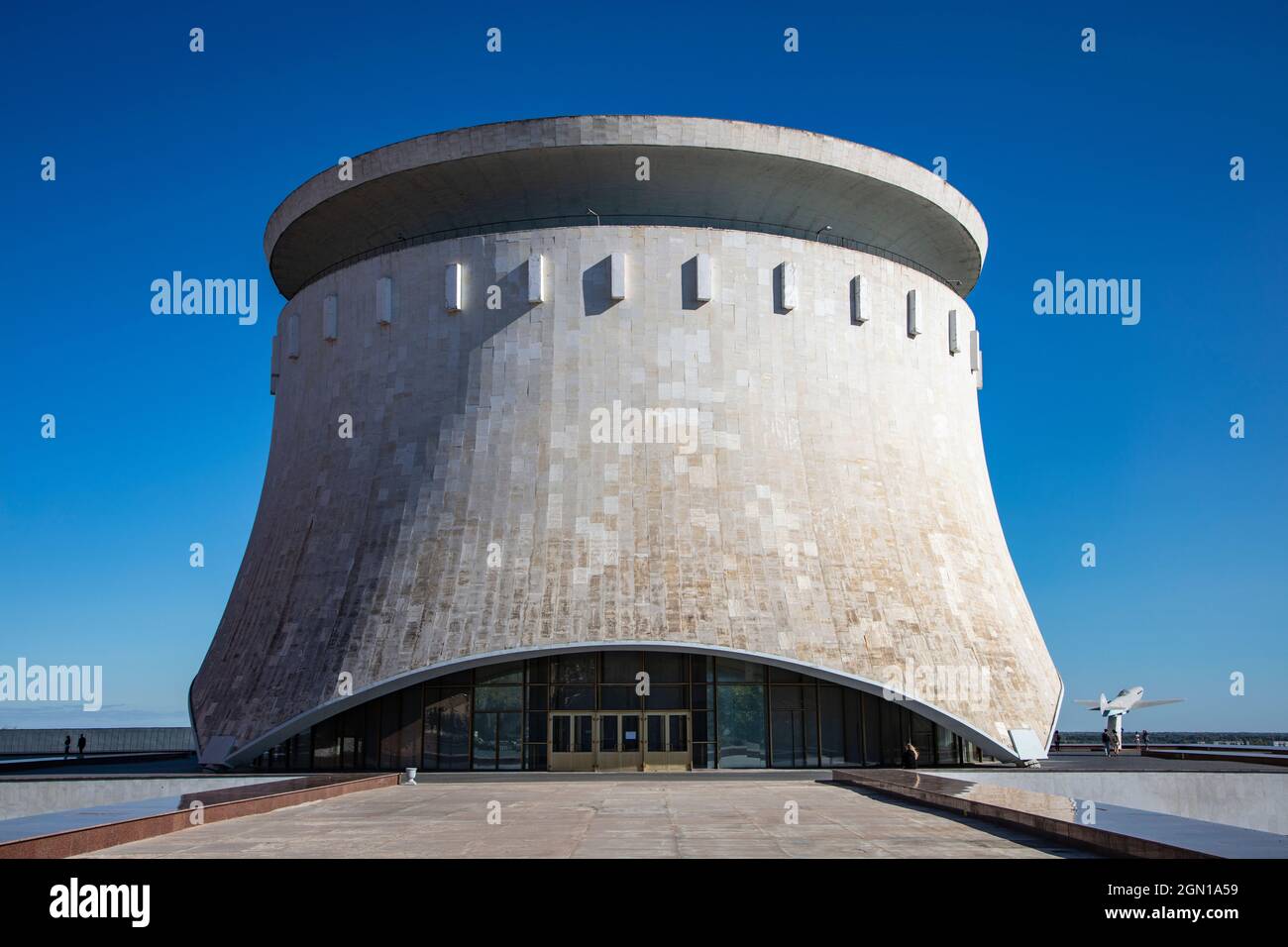 Volgograd Panorama Museum and Yak3 airplane from World War II