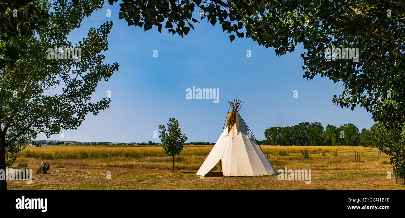 a traditional American Teepee Stock Photo