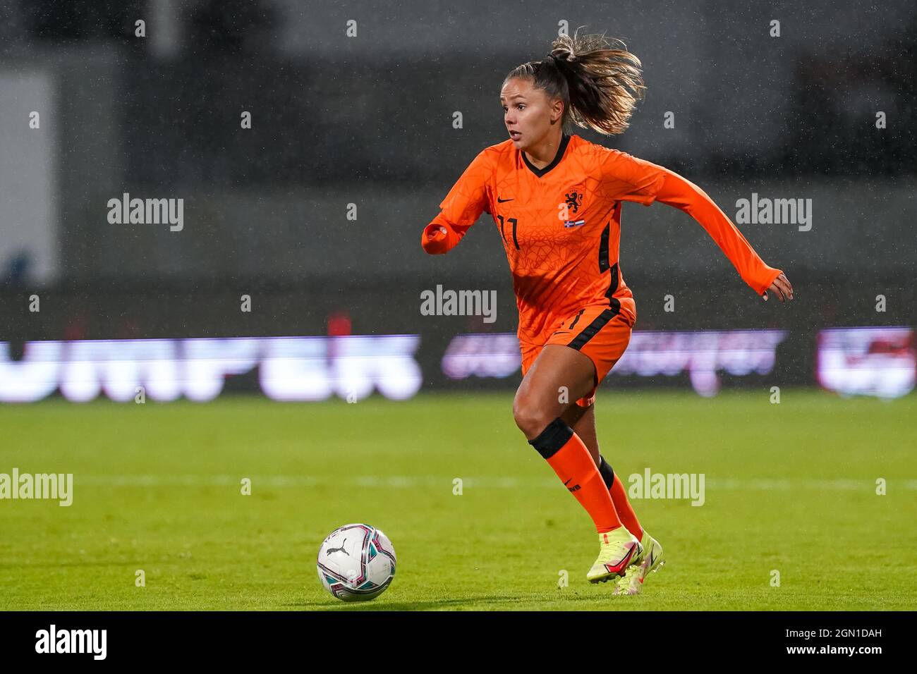 REYKJAVIK, ICELAND - SEPTEMBER 21: Lieke Martens of the Netherlands during the 2023 FIFA Women's World Cup Qualifying Round Group C match between Iceland and Netherlands at Laugardalsvollur on September 21, 2021 in Reykjavik, Iceland (Photo by Andre Weening/Orange Pictures) Stock Photo