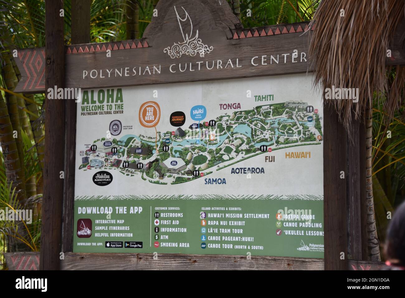 Polynesian cultural center hawaii hi-res stock photography