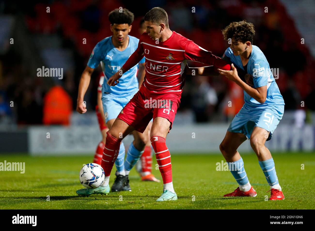 Doncaster, UK. 21st Sep, 2021. Tiago ‚ukur 21 of Doncaster Rovers and