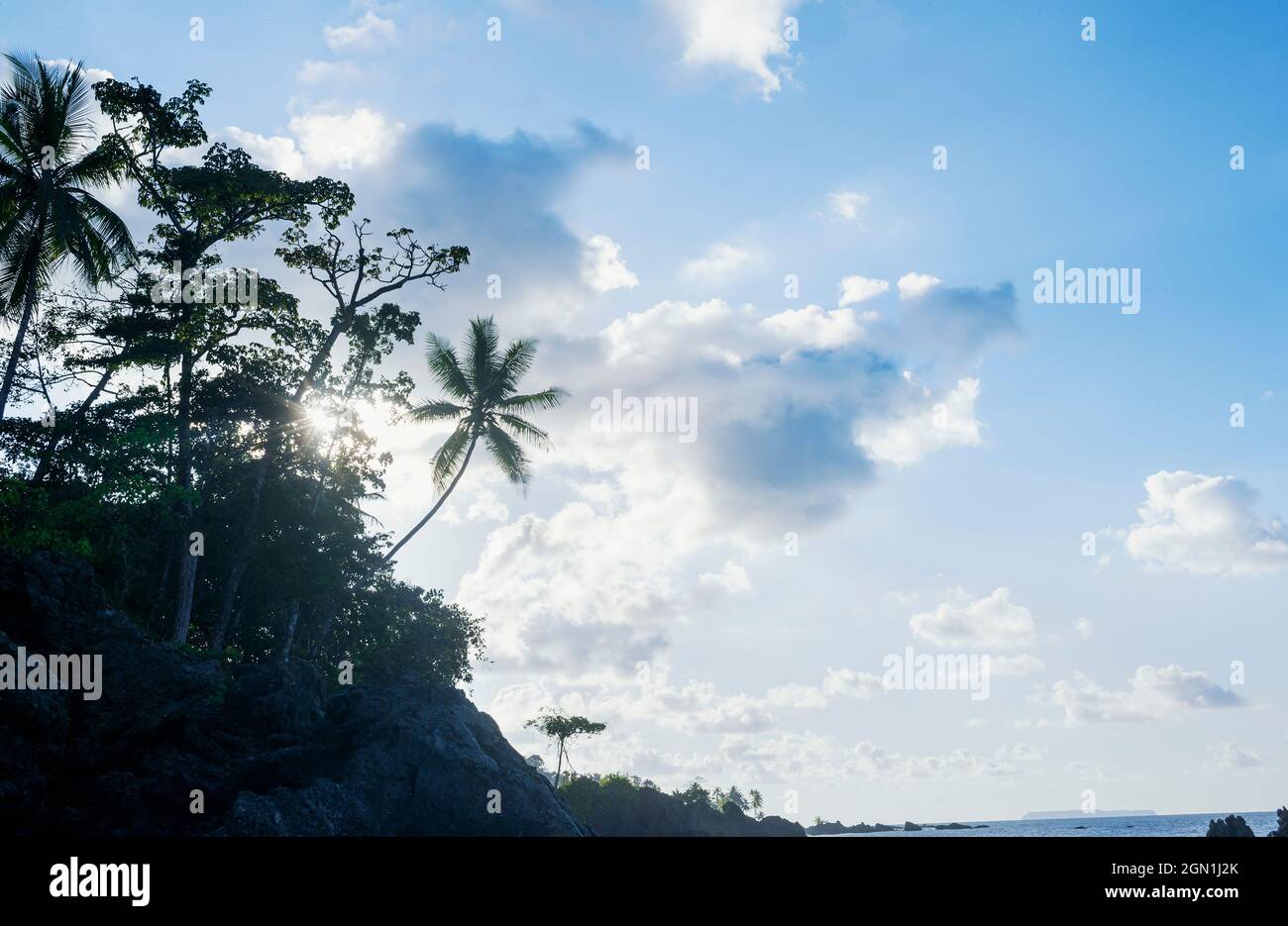Beach, Drake Bay, Corcovado National Park, Osa Peninsula, Costa Rica Stock Photo
