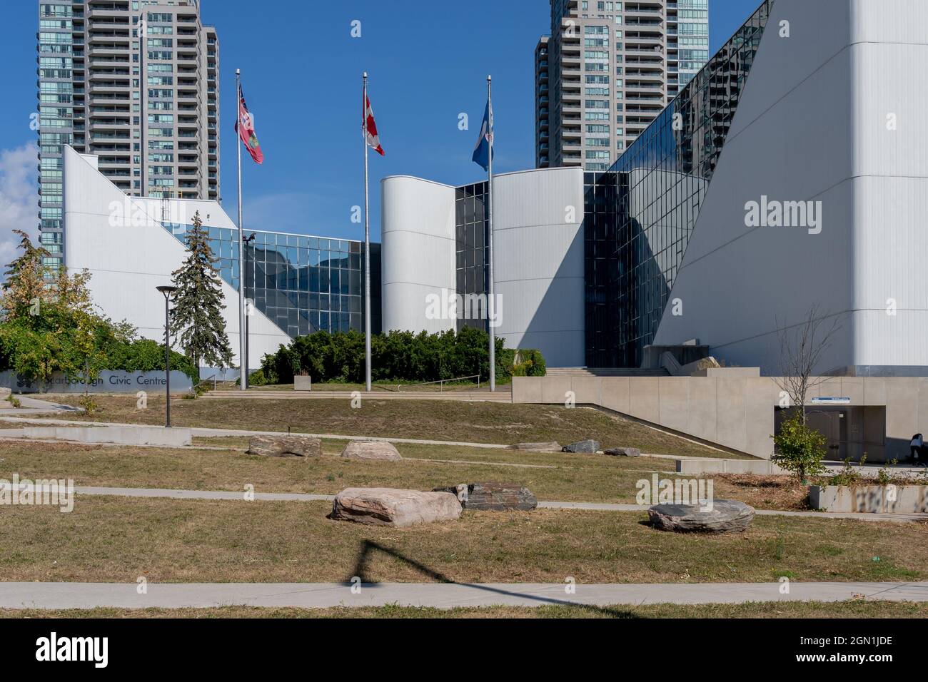 Scarborough, Toronto, Canada - September 7, 2021:  Scarborough Civic Centre in Toronto. Stock Photo