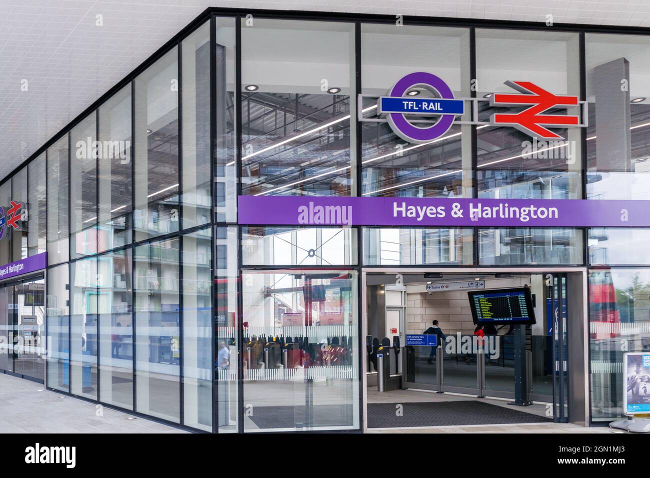 New Hayes and Harlington TFL Rail Overground Train Station London