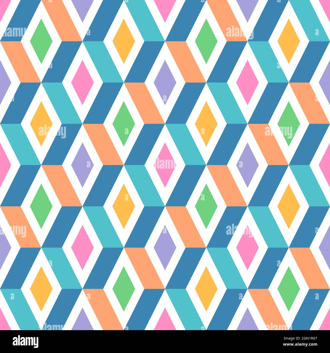 Vector geometric abstract seamless pattern. Modern vector seamless pattern. Trendy vector texture. Stock Vector