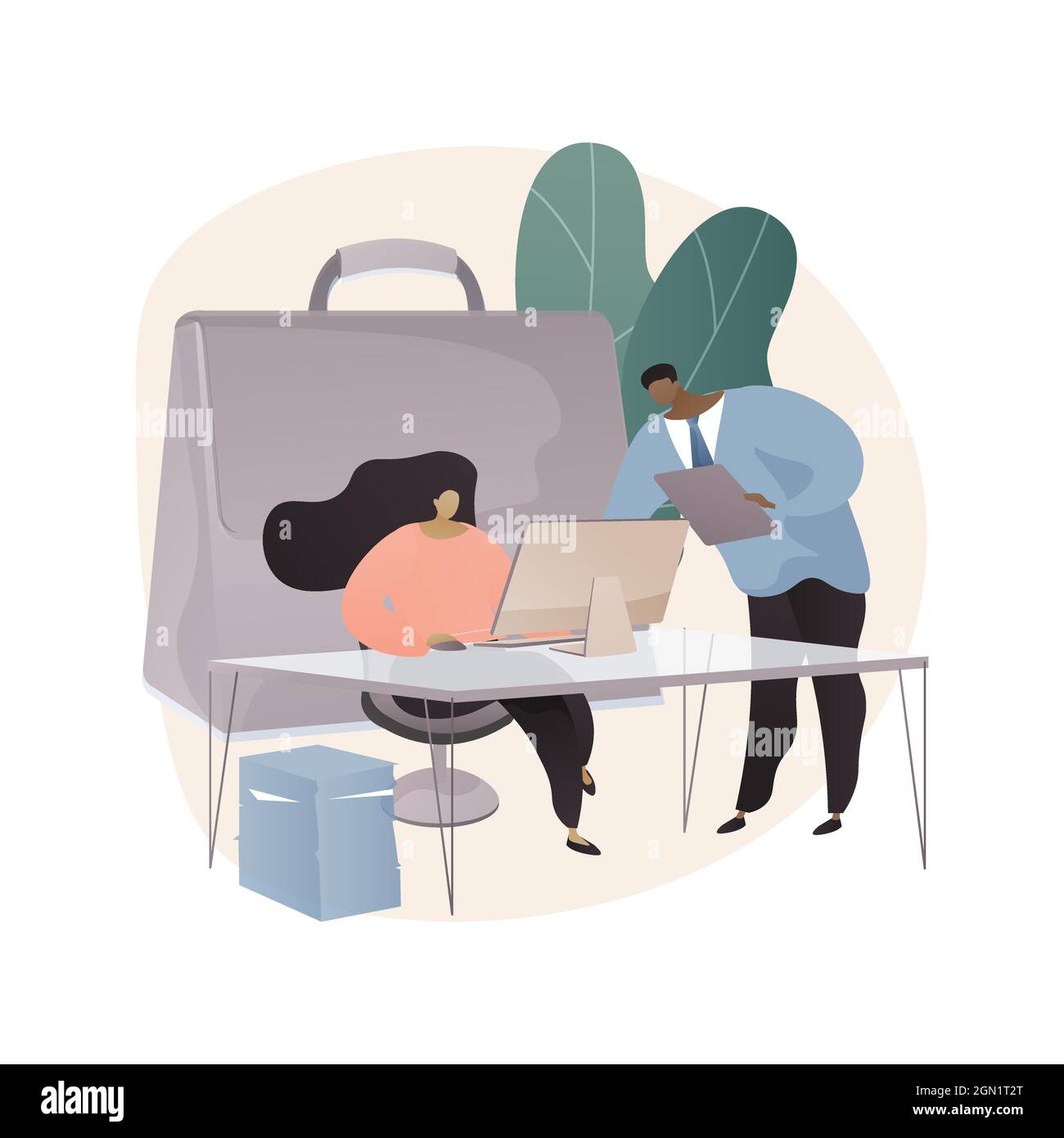 Internship abstract concept vector illustration Stock Vector Image