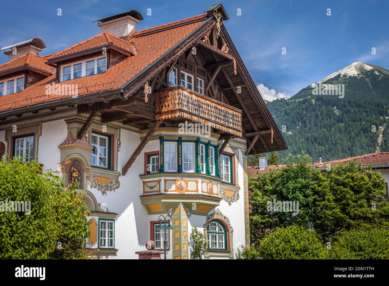 Historic farm in Seefeld in Tirol, Tyrol, Austria Stock Photo