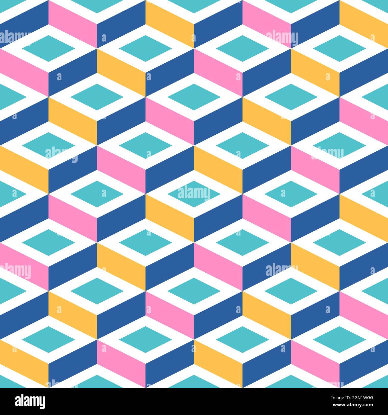 Vector geometric abstract seamless pattern. Modern vector seamless pattern. Trendy vector texture. Stock Vector