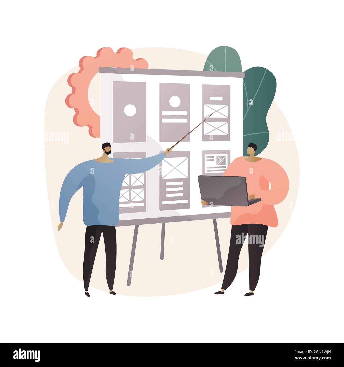Wireframe abstract concept vector illustration Stock Vector Image & Art ...