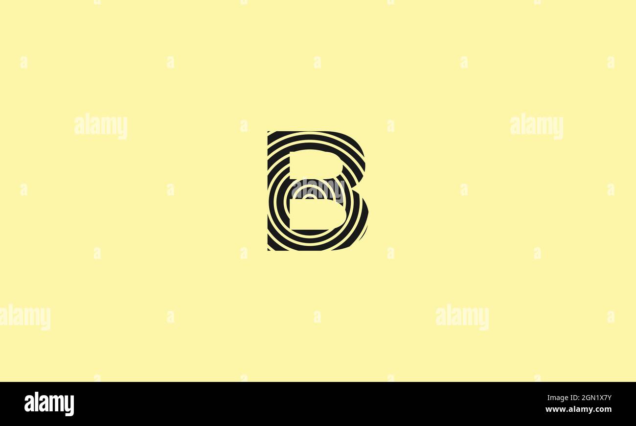 LETTER B LOGO DESIGN WITH NEGATIVE SPACE EFFECT Stock Vector Image ...
