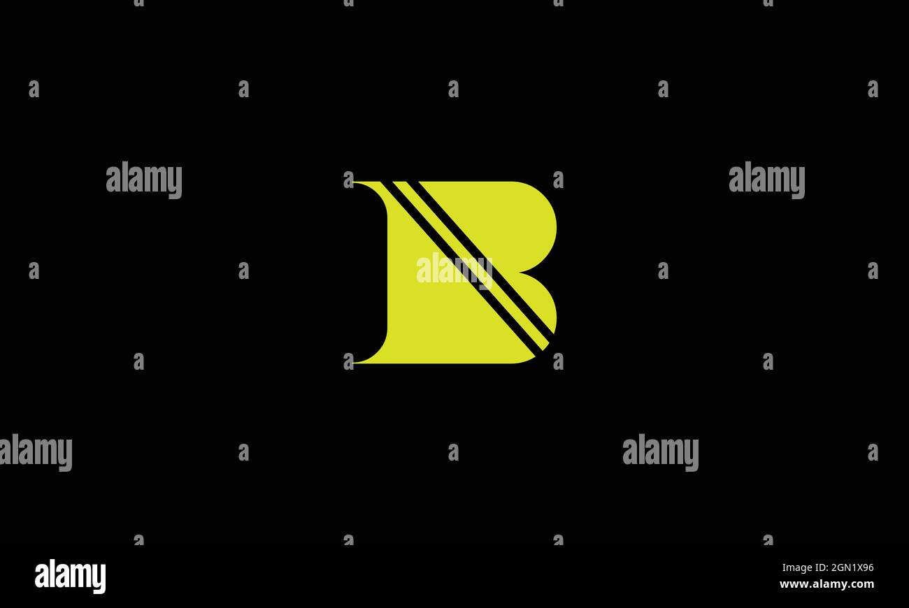 LETTER B LOGO DESIGN WITH NEGATIVE SPACE EFFECT Stock Vector