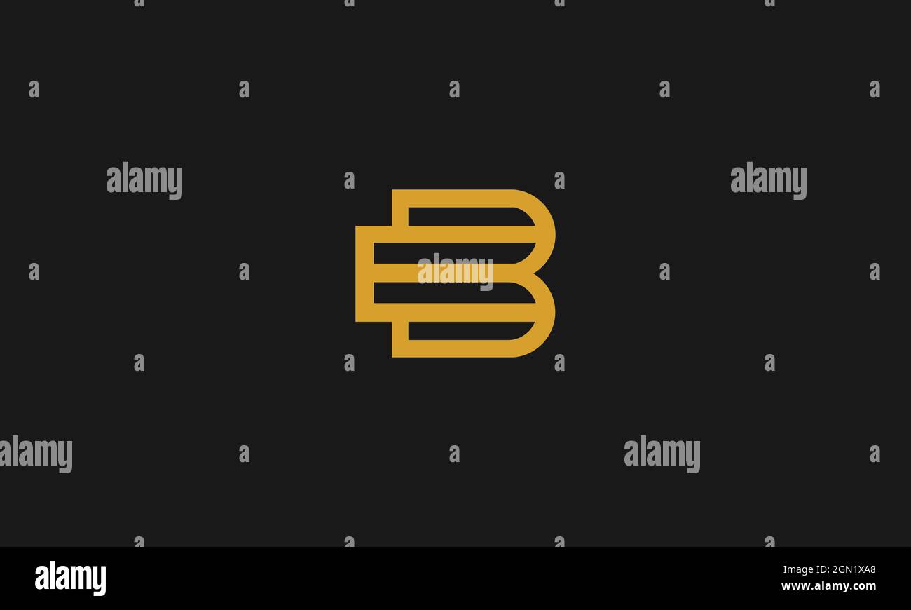LETTER B LOGO DESIGN WITH NEGATIVE SPACE EFFECT Stock Vector