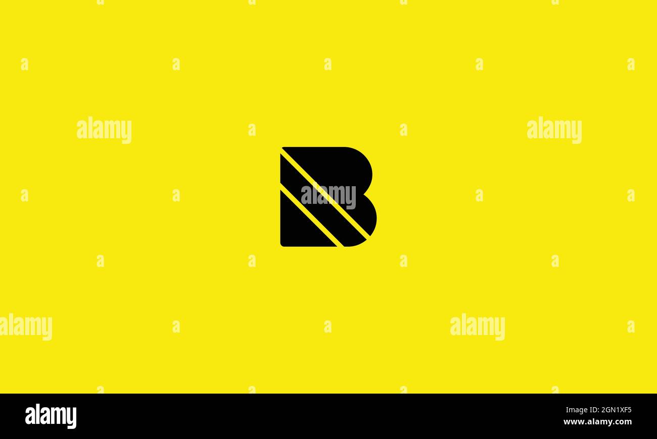 LETTER B LOGO DESIGN WITH NEGATIVE SPACE EFFECT Stock Vector Image ...