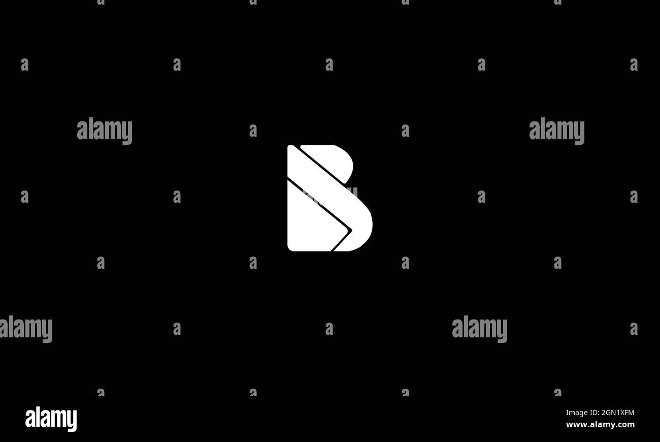 LETTER B LOGO DESIGN WITH NEGATIVE SPACE EFFECT Stock Vector Image ...