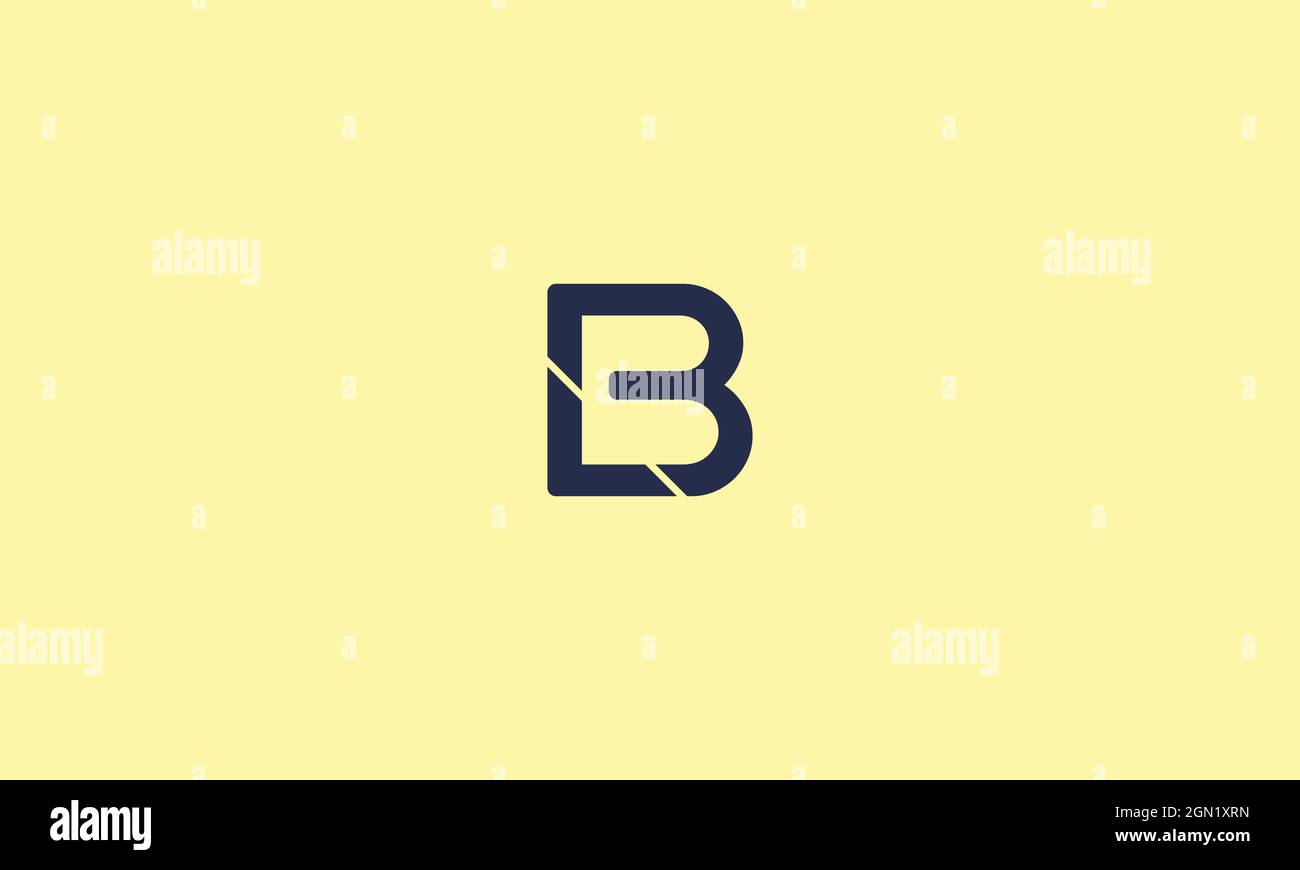 LETTER B LOGO DESIGN WITH NEGATIVE SPACE EFFECT Stock Vector