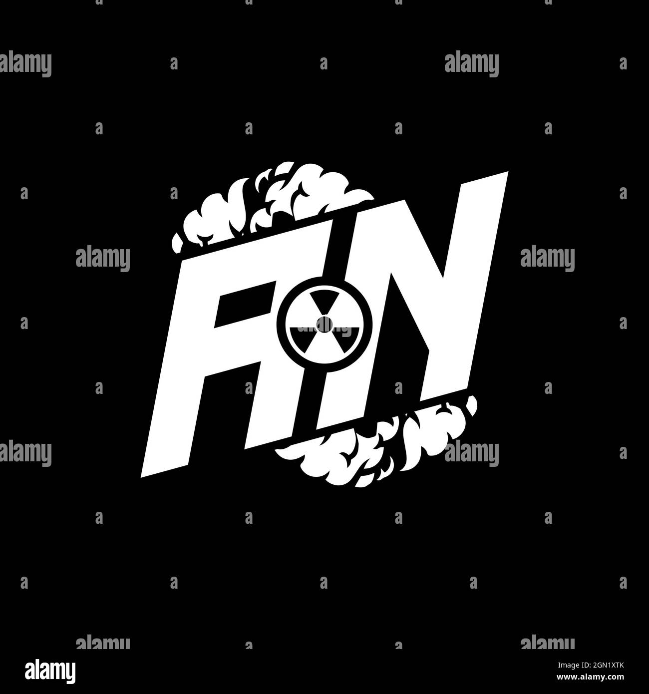 AN Initial ESport Monogram with Shape and Smoke Style template vector Stock Vector