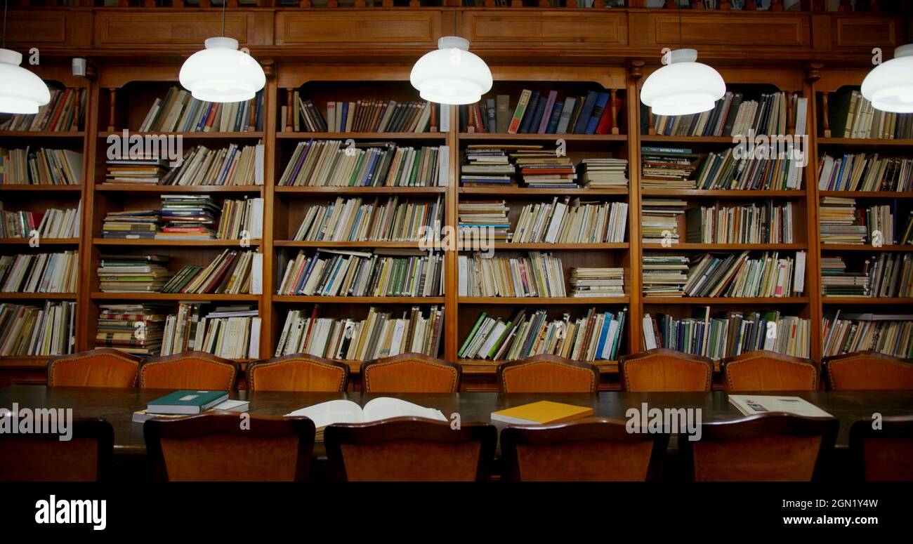 Photo of an old library Stock Photo