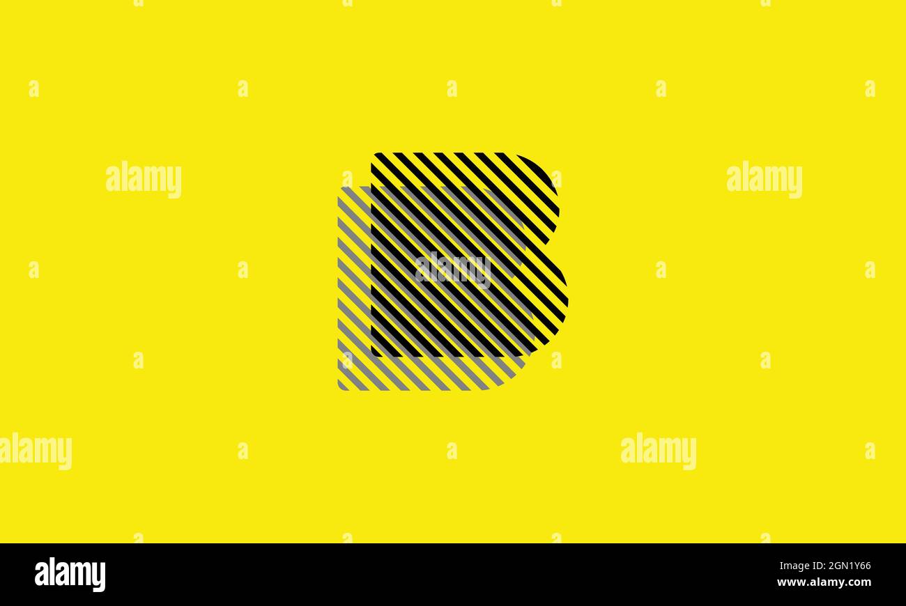 LETTER B LOGO DESIGN WITH NEGATIVE SPACE EFFECT Stock Vector