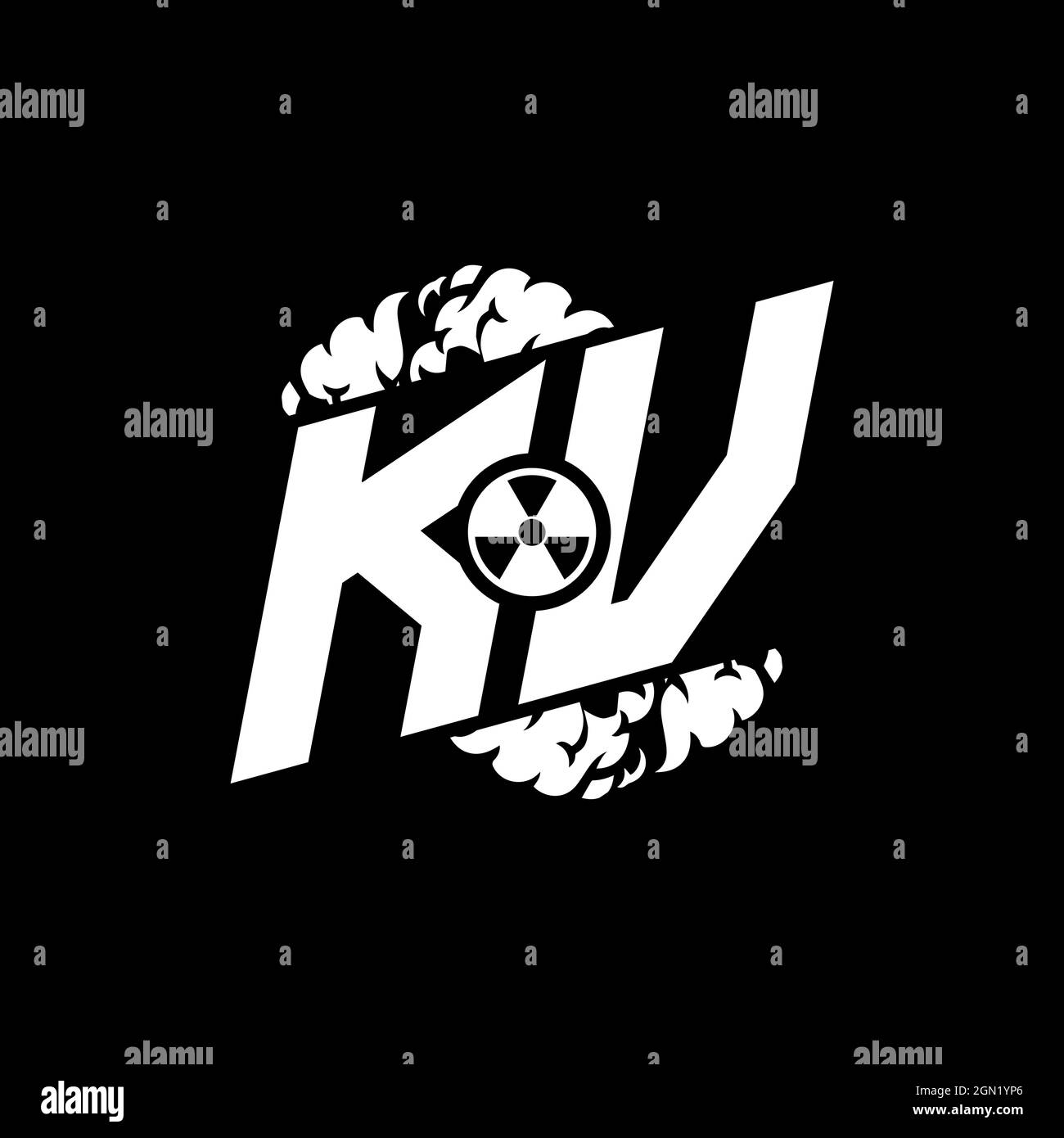 KV Initial ESport Monogram with Shape and Smoke Style template vector Stock Vector
