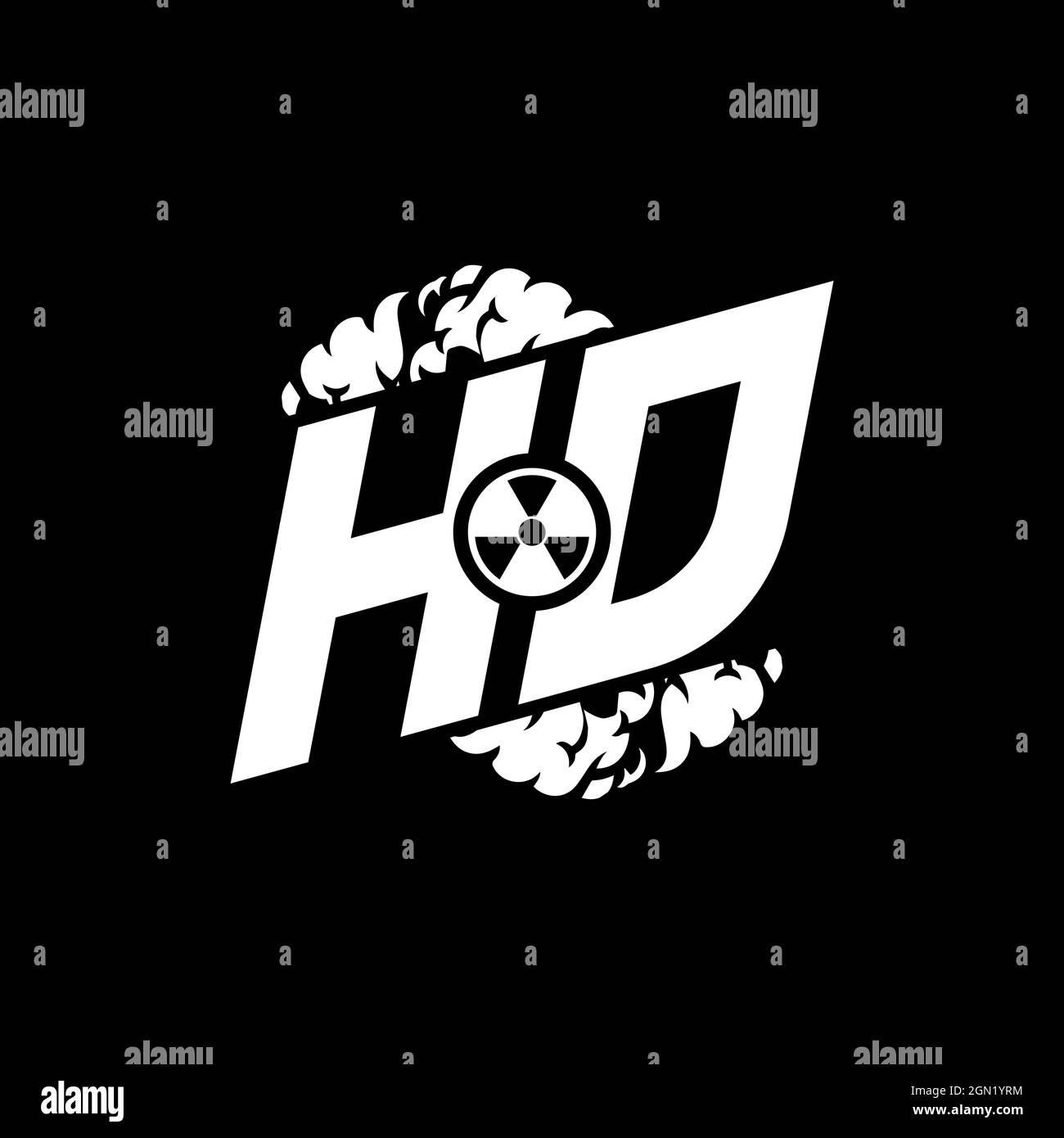 HD Initial ESport Monogram with Shape and Smoke Style template vector Stock Vector