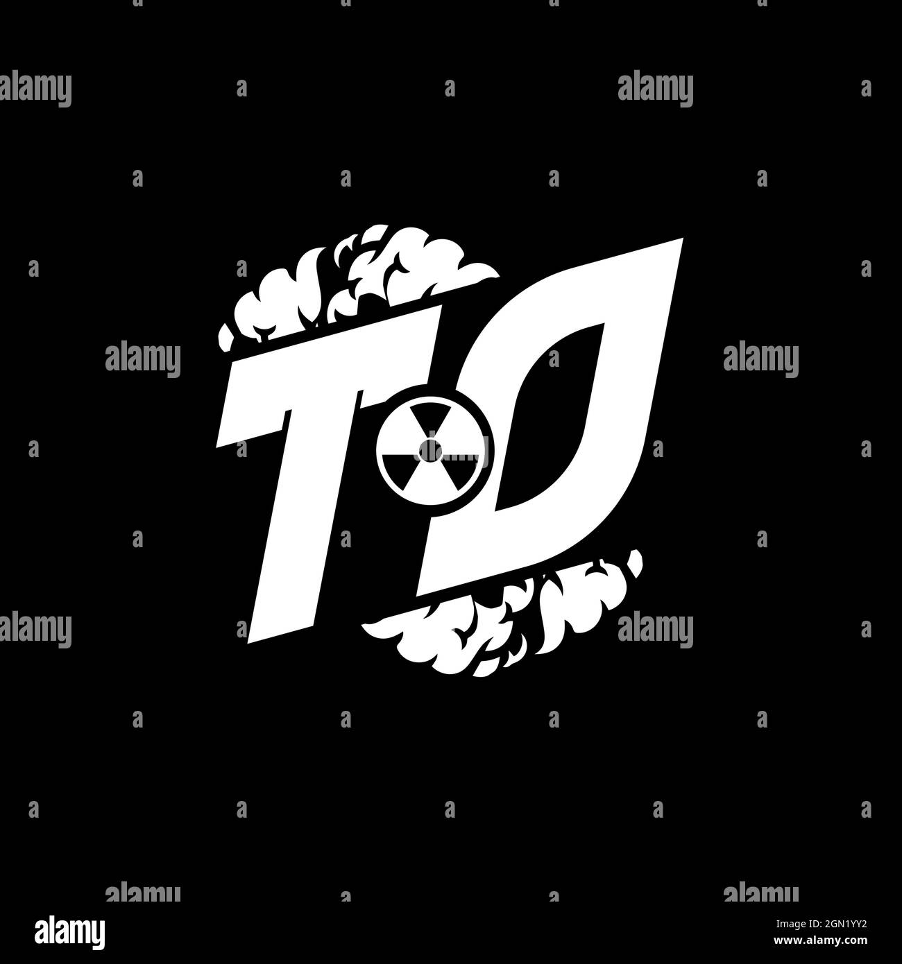 TO Initial ESport Monogram with Shape and Smoke Style template vector Stock Vector