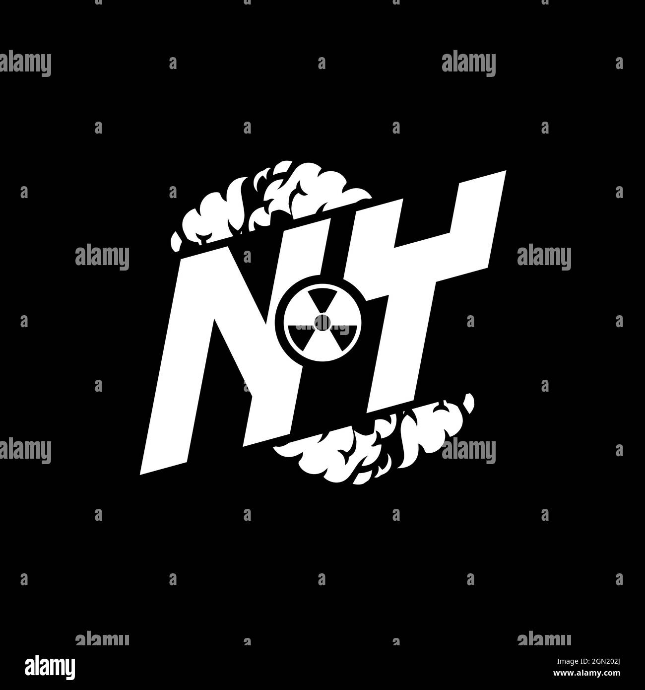 NY Initial ESport Monogram with Shape and Smoke Style template vector Stock Vector