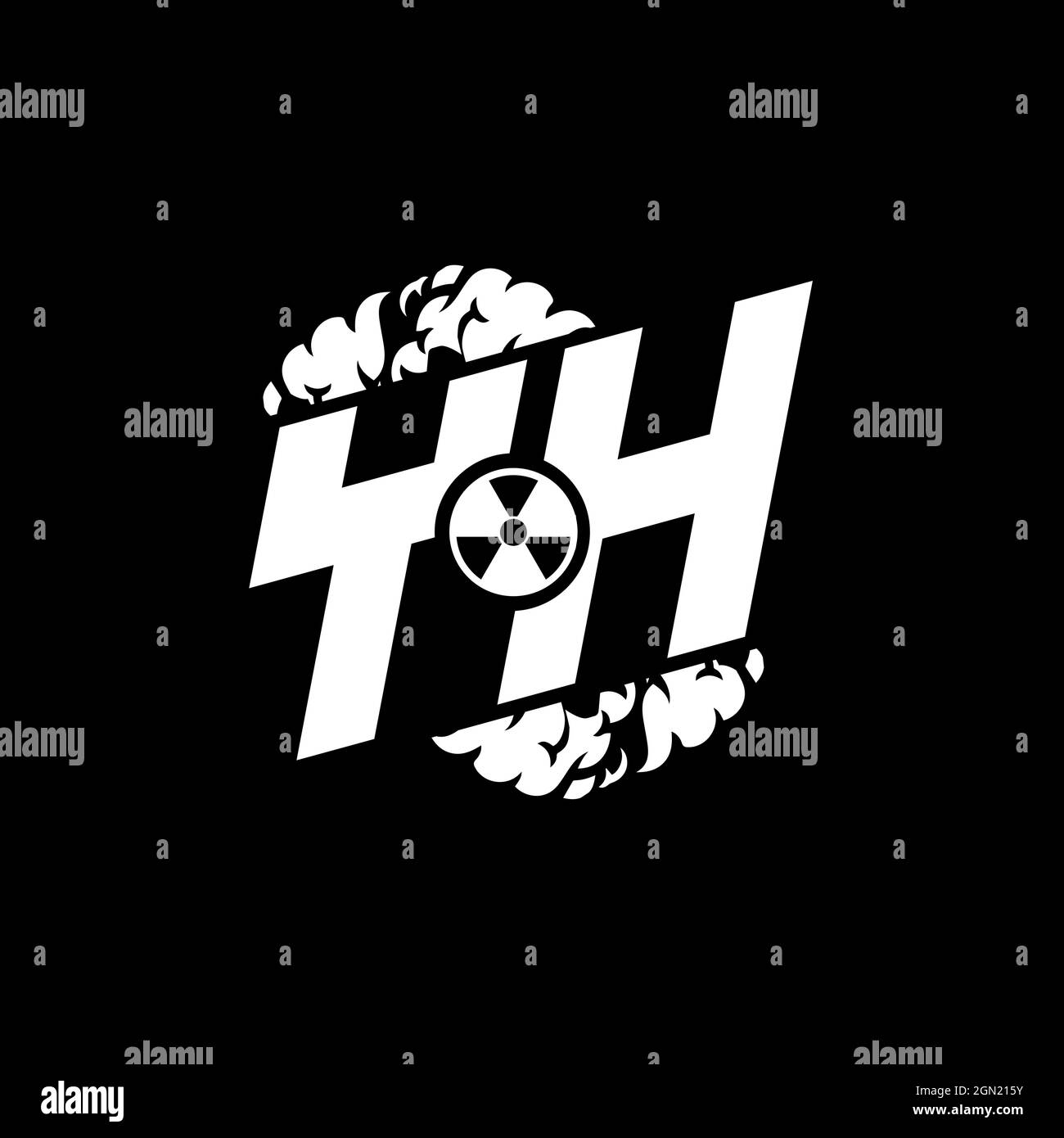 YH Initial ESport Monogram with Shape and Smoke Style template vector Stock Vector
