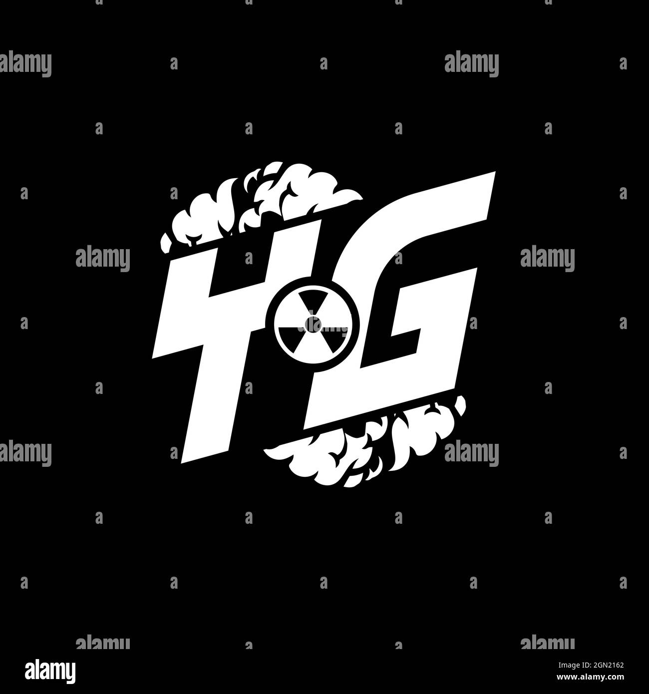 YG Initial ESport Monogram with Shape and Smoke Style template vector Stock Vector
