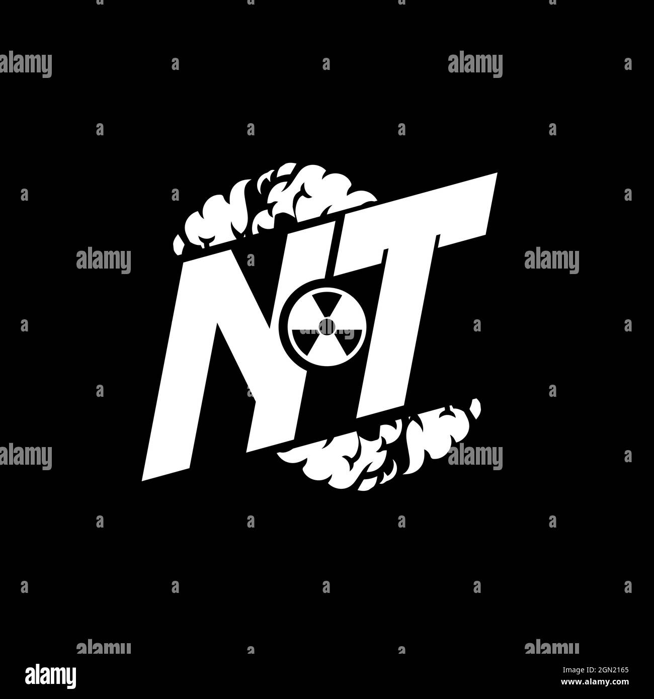NT Initial ESport Monogram with Shape and Smoke Style template vector Stock Vector