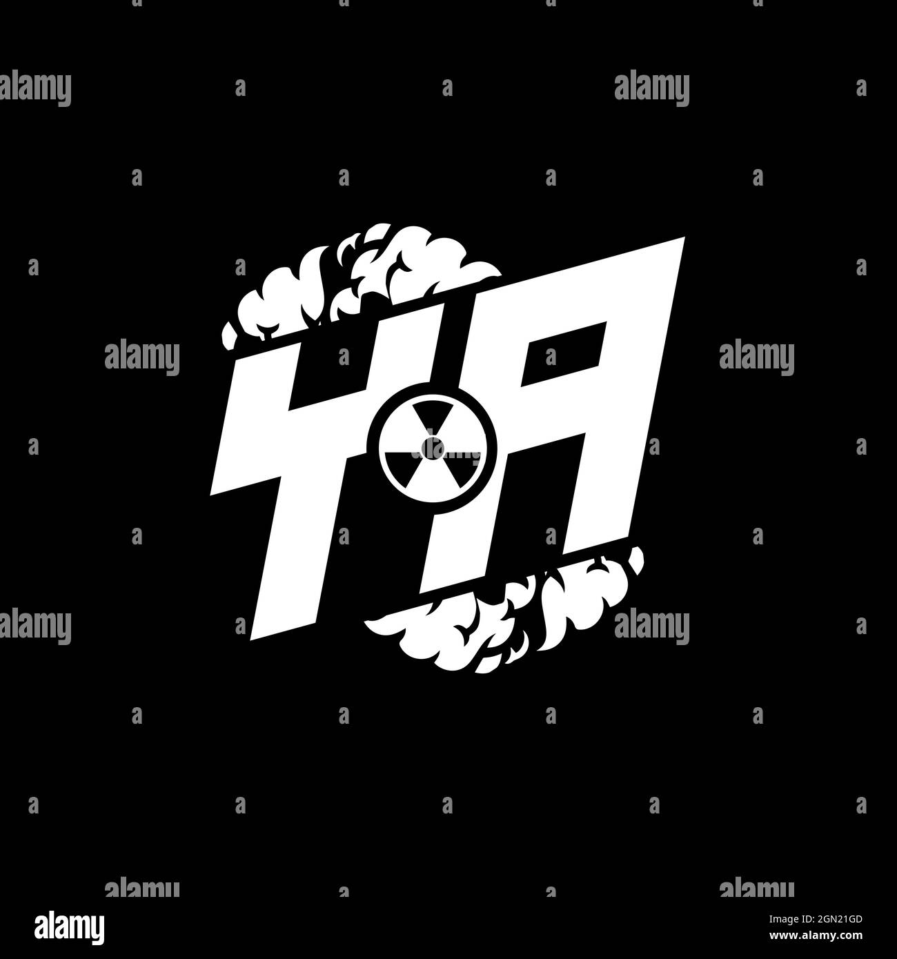 YA Initial ESport Monogram with Shape and Smoke Style template vector Stock Vector