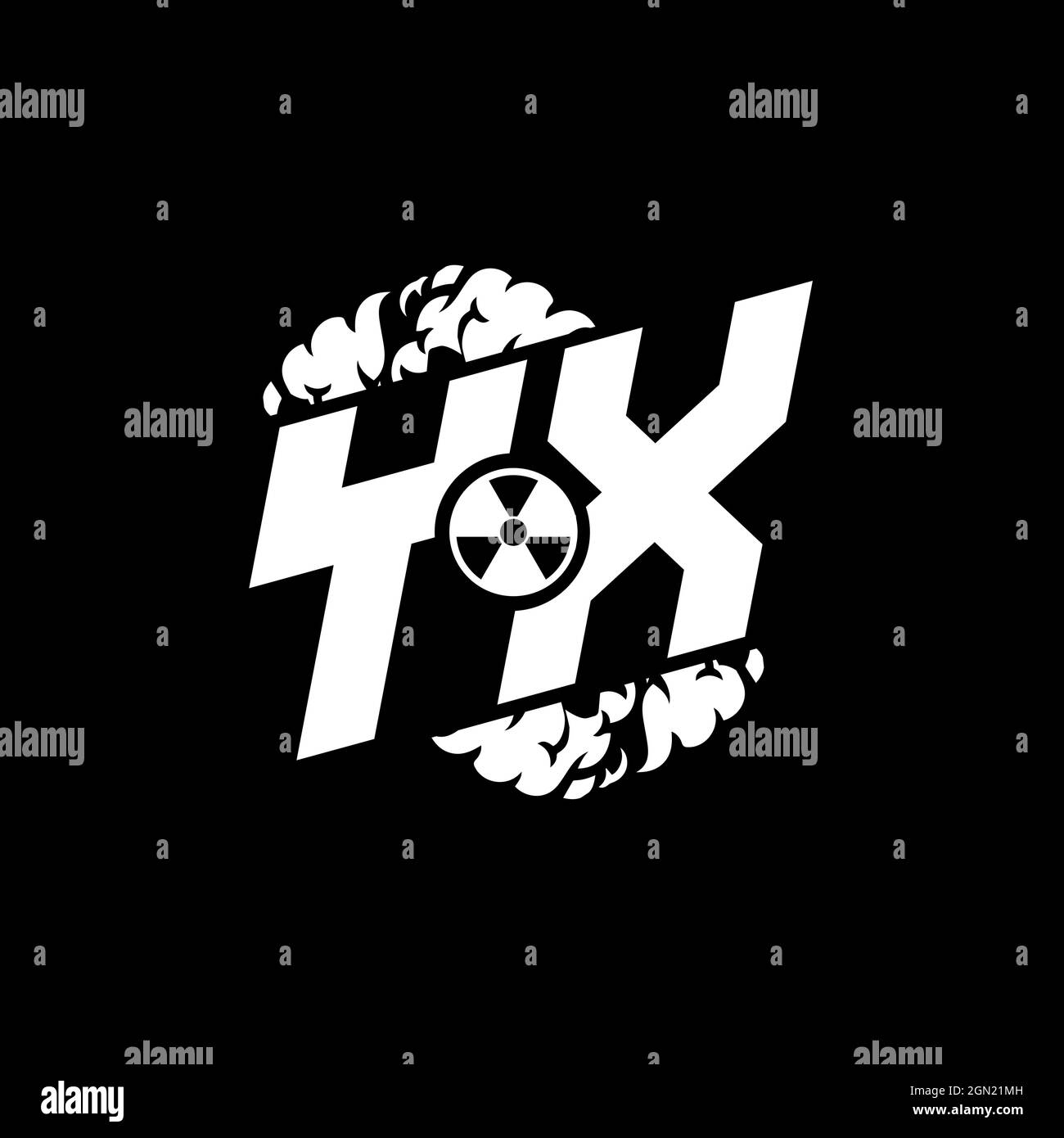 YX Initial ESport Monogram with Shape and Smoke Style template vector Stock Vector