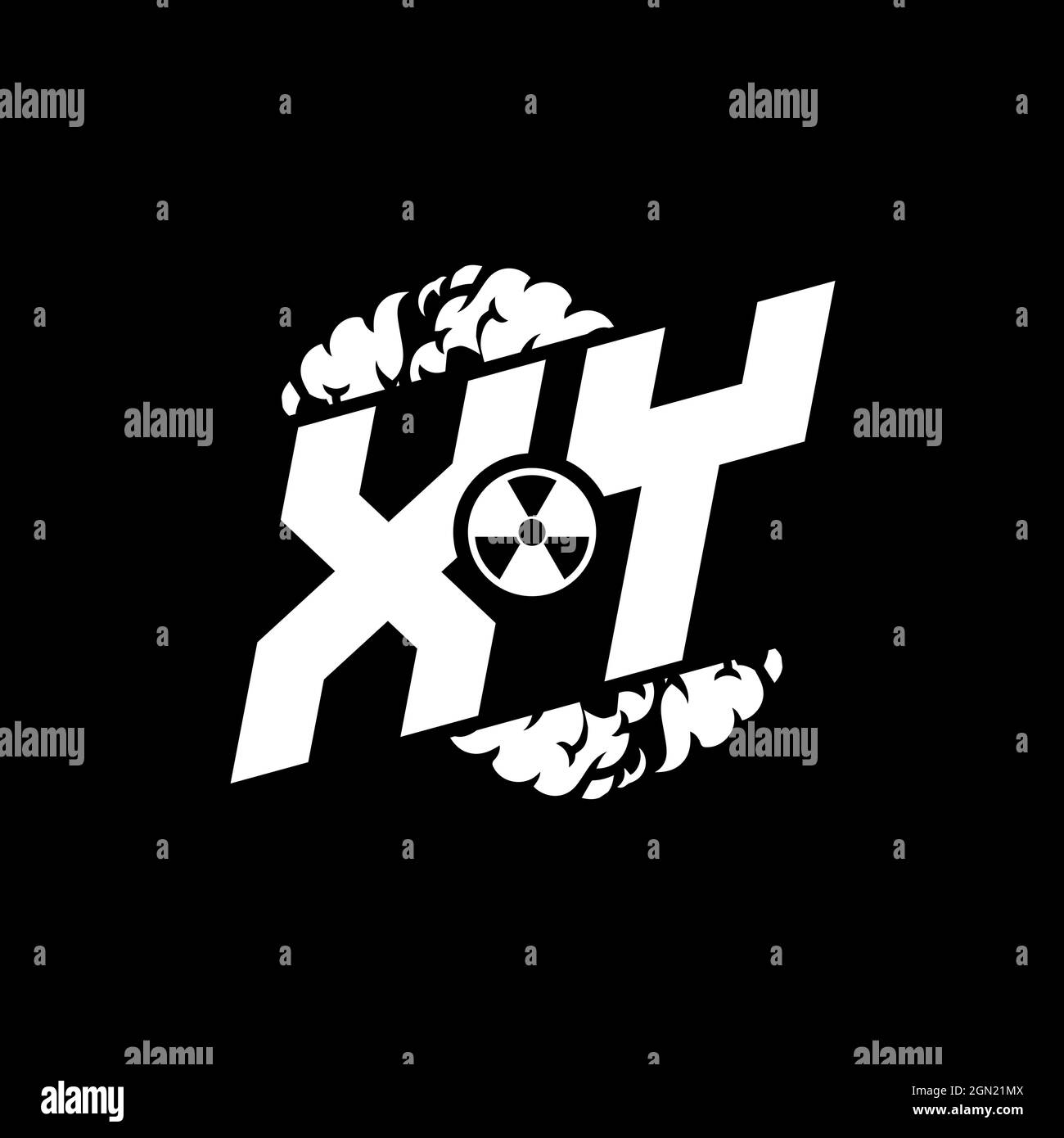 XY Initial ESport Monogram with Shape and Smoke Style template vector ...