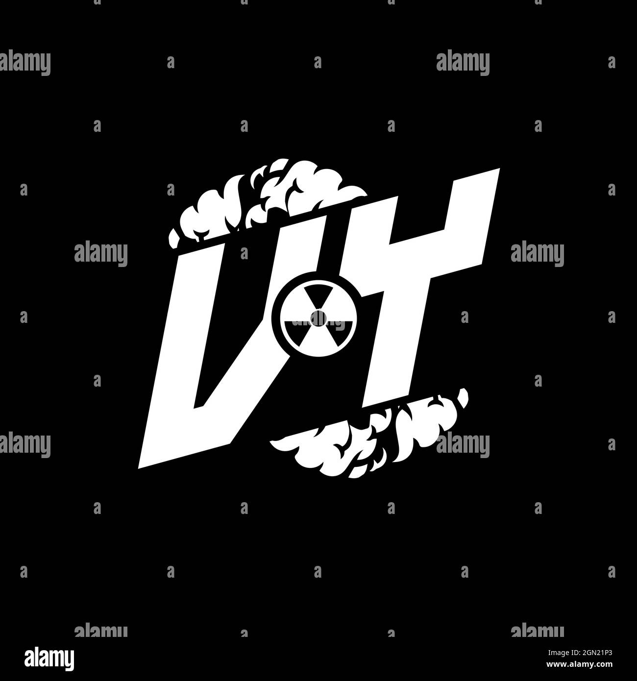 VY Initial ESport Monogram with Shape and Smoke Style template vector Stock Vector