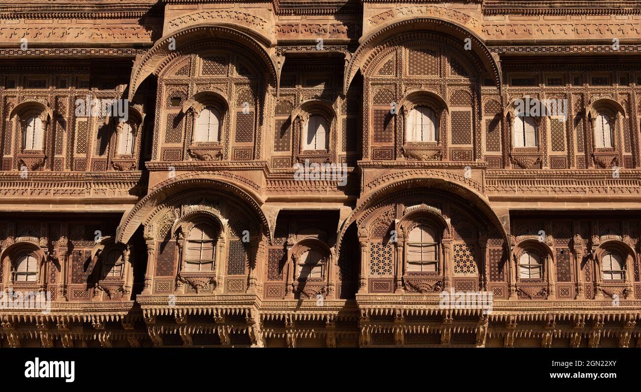 Traditional Rajasthan architecture made of yellow limestone with
