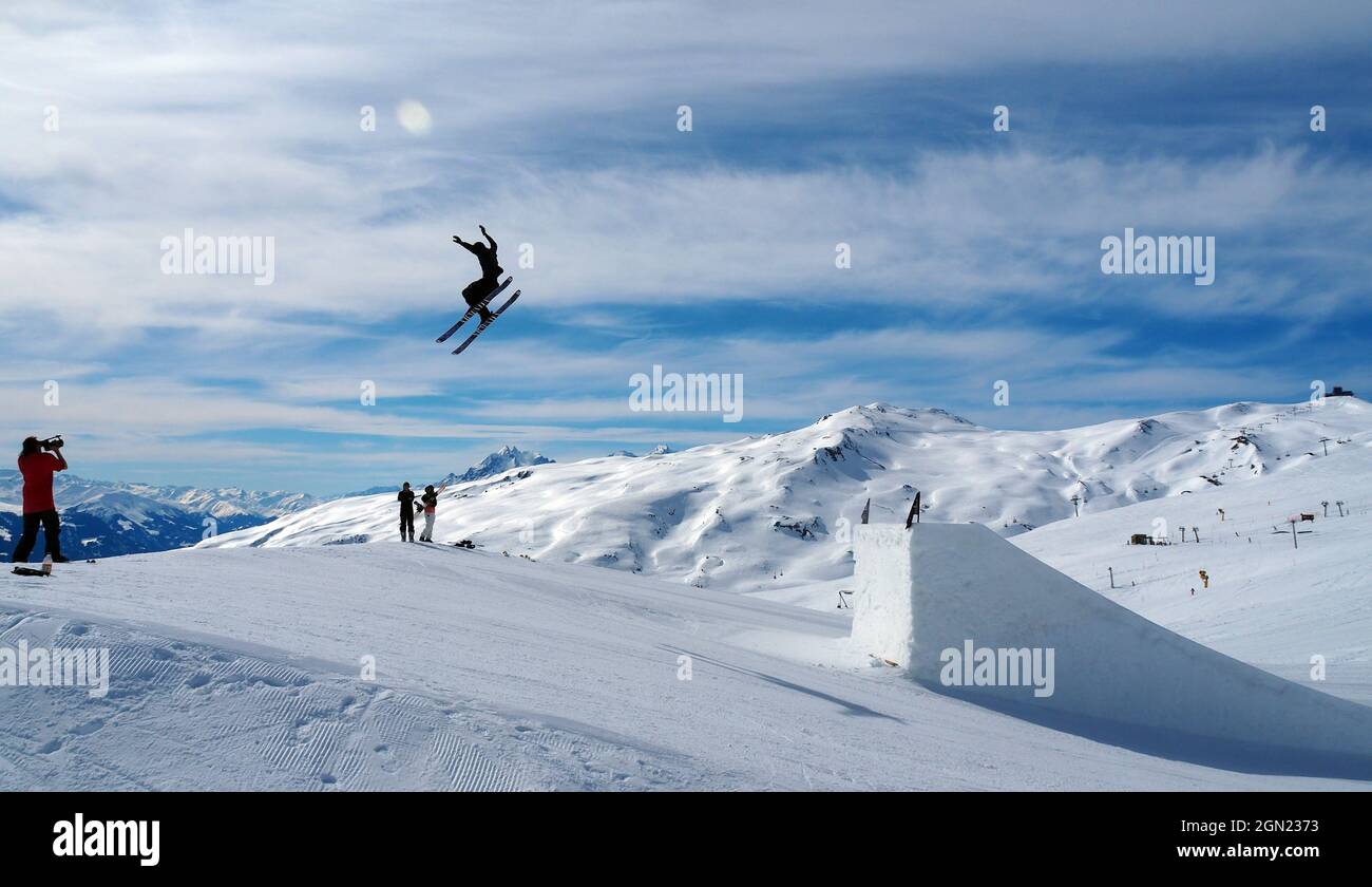 Ski freestyle at Grap Sogn Gion in the 