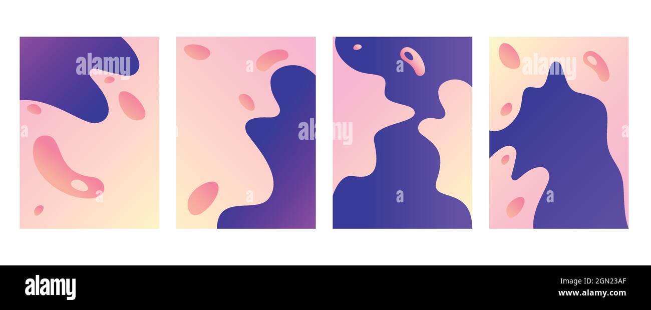 Vector illustrations set for postcards and banners Stock Vector