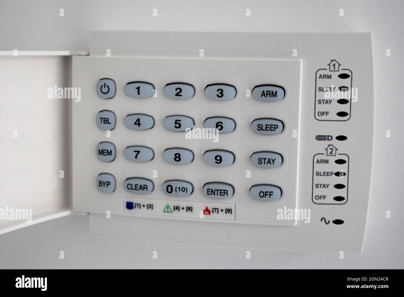 Burglar Alarm Panel for a dwelling house Stock Photo Alamy